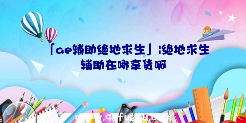 「ae辅助绝地求生」|绝地求生辅助在哪拿货啊